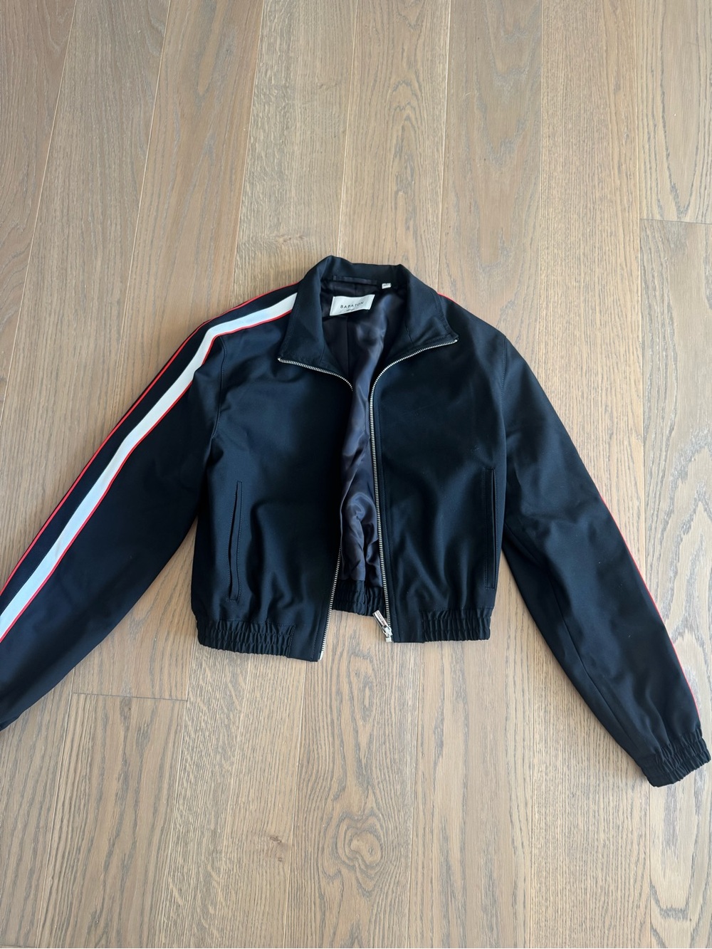 Aritzia cropped jacket with stripes